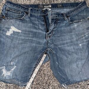 BKE Nolan Straight Leg Denim cut off Shorts​